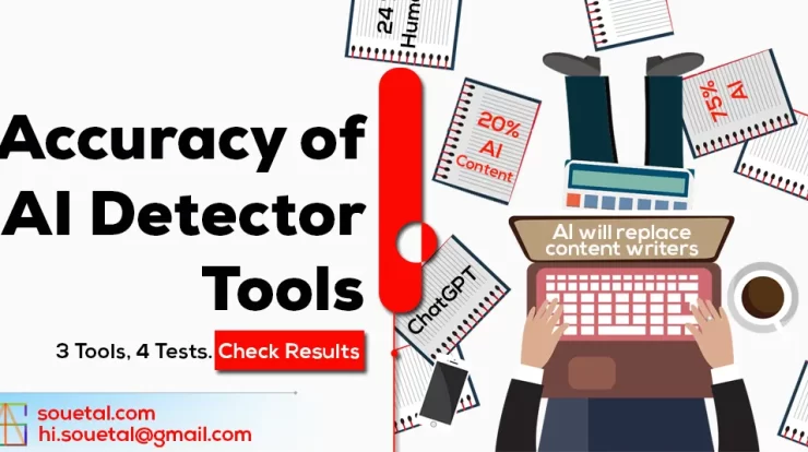 Accuracy of AI detector Tools: 3 Best Tools, 4 Tests, Check Results