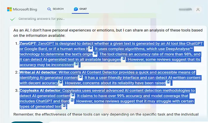 Content Generated from Bing AI (ChatGPT 4)