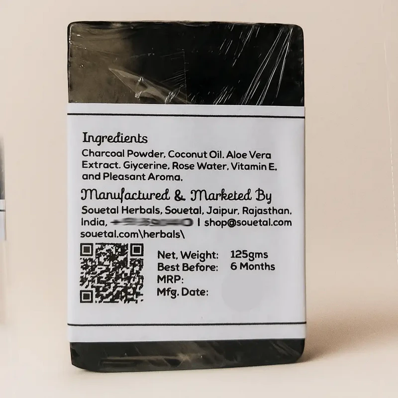 Charcoal Handmade Soap Back copy