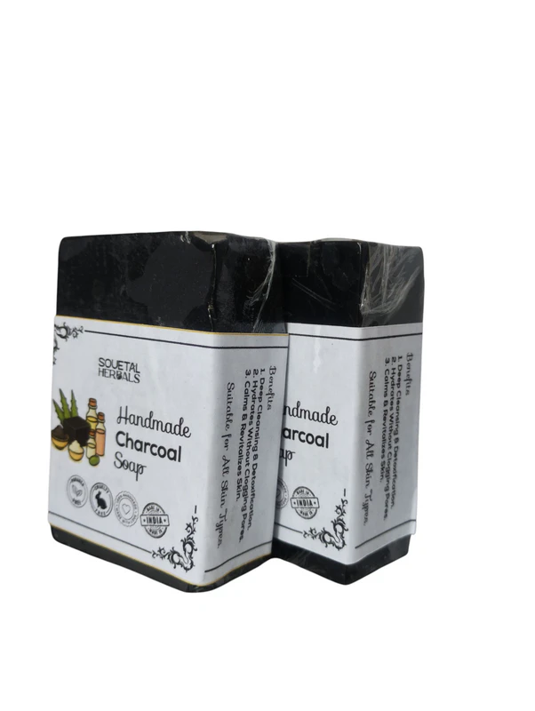 Handmade Charcoal Soap (Pack Of 2) - Image 6