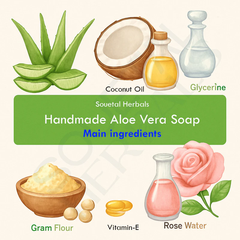 Souetal Herbals Handmade Aloe Vera Soap