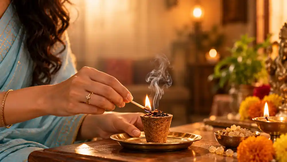 How to Use Sambrani Cups for Pooja and Newborn Baby Dhooni
